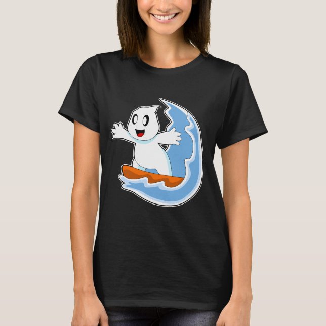 T-shirt Ghost Halloween Surfer (Devant)