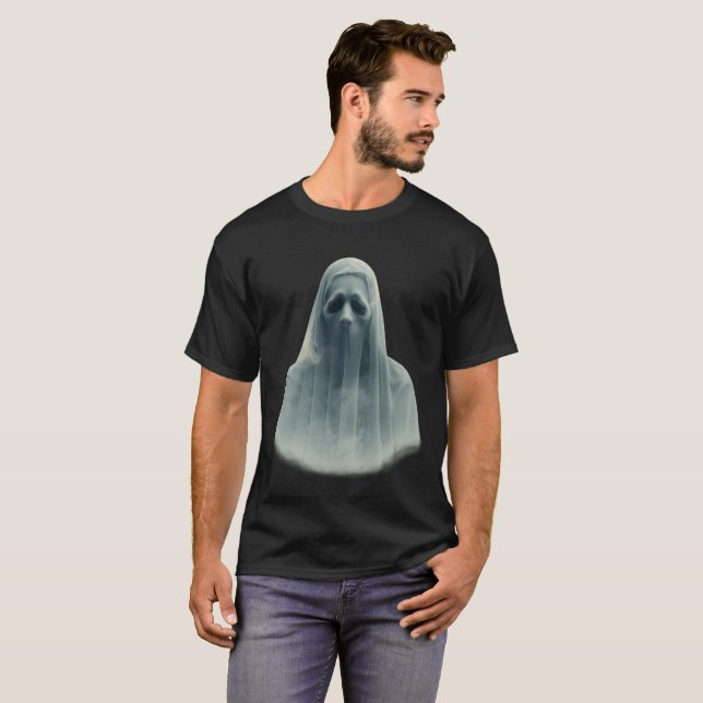 T-Shirt Ghost Halloween - Tee Éffrayant Fun (Devant entier)
