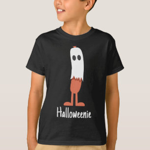 T-shirt Ghost Hot Dog Halloweenie Costume Amusant Nourritu