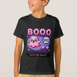 T-shirt Ghost rose mignon : Petit garçon en chemise douce 