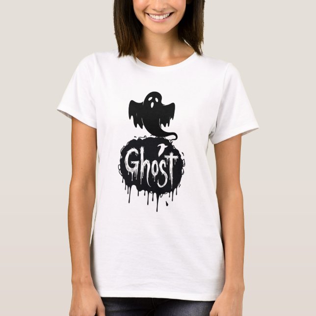 T-shirt Ghost – Texte Art épouvantable qui dégouline (Devant)