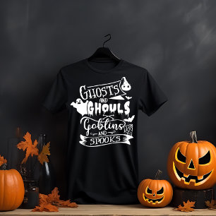 T-shirt Ghosts et Ghouls Typographie d'Halloween