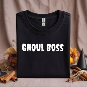 T-shirt Ghoul Boss typographie blanche