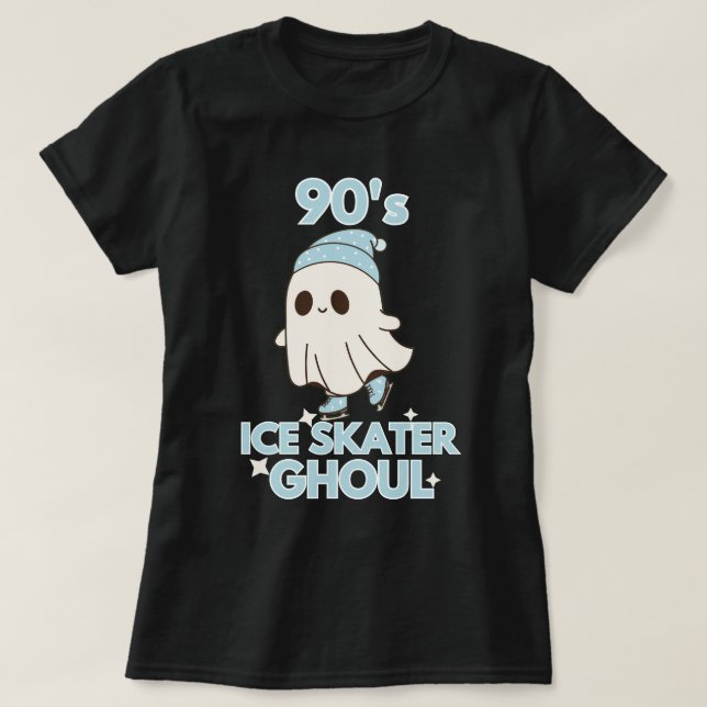 T-shirt Ghoul Halloween Ghoul, Patineur Sur Glace Des Anné (Design devant)