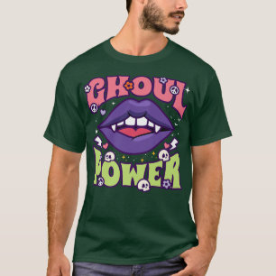T-shirt Ghoul Power Funny Halloween Vibes Retro Super Vam