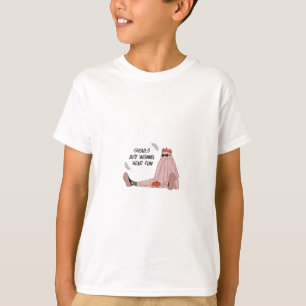 T-shirt Ghouls Veut Juste Avoir Un Slogan Classique Amusan