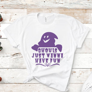 T-shirt Ghouls veut juste s'amuser Halloween violet