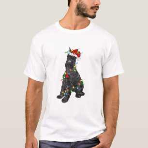 T-shirt Giant Schnauzer Lover Xmas Père Noël Giant Schnauz