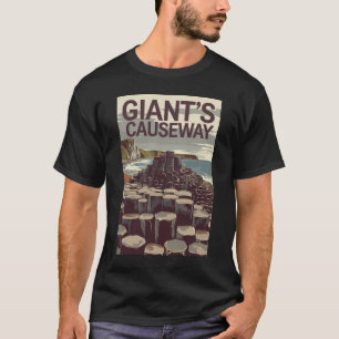T-shirt Giant's Causeway Irlande Illustration Travel Art