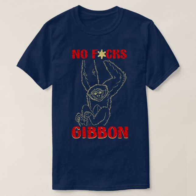 T-shirt Gibbon Ape Monkey Funny - 2 (Design devant)