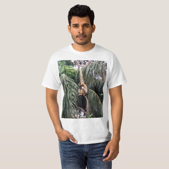 T-shirt Gibbon, Juste En Train De S'Attaquer, (Devant entier)