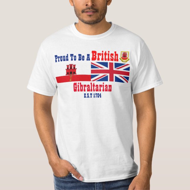 T-shirt Gibraltar Fière D'Être Britannique Gibraltar (Devant)