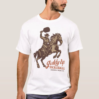T-shirt Giddy Up Pickleball - Paddle Front