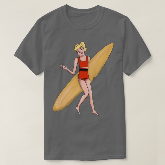 T-shirt Gidget va surfer (Design devant)