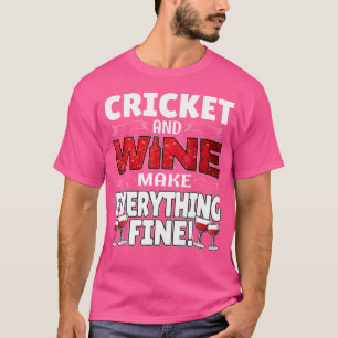 T-shirt Gif de cricket amusant vin drôle sports mignons