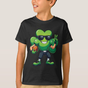 T-shirt Gif drôle de la Saint-Patrick Trèfle jouant au foo