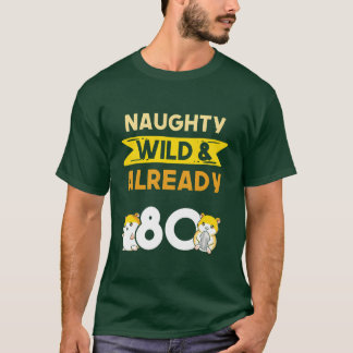 T-shirt Gift 80 years birthday women Hamster girl