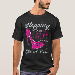 T-shirt Gift Girls, Queens, Stepping Into My 50th Birthday