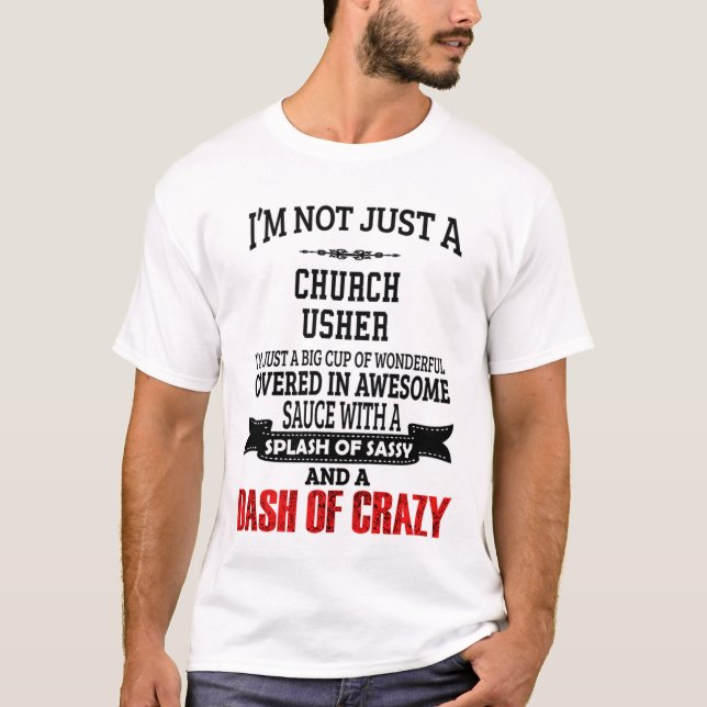 T-shirt Gift/Présenté, Citation Amusante De L'Église Usher (Devant)
