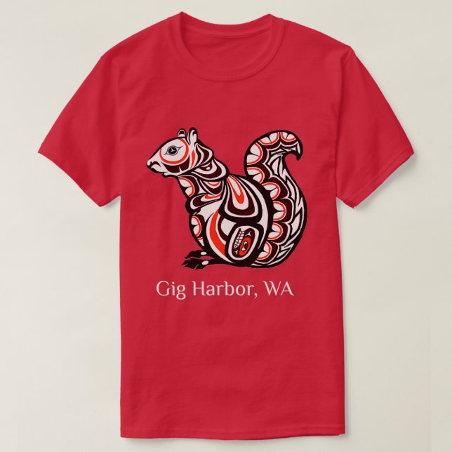 T-shirt Gig Harbour Washington Native American Tribal Squi (Design devant)