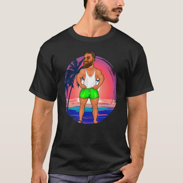 T-shirt Gigachad Gym Mème Giga Chad Fitness Alpha Homme Bo (Devant)