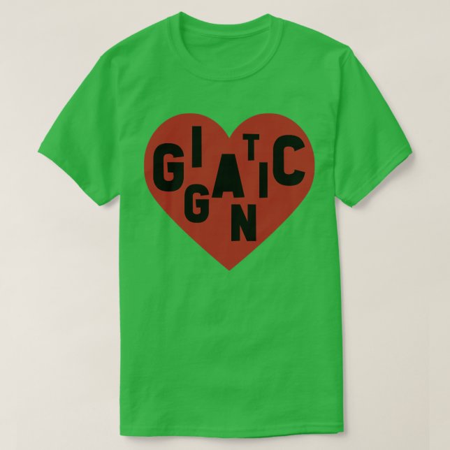 T-shirt Gigantesque noir petit (Design devant)