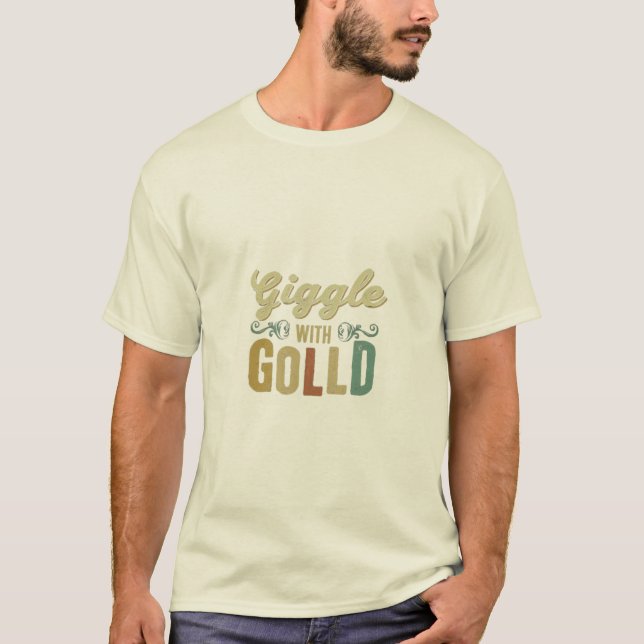 T-shirt Giggigle avec l'or (Devant)