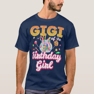 T-shirt GiGi De Filles Anniversaire Candy Famille À Thème 