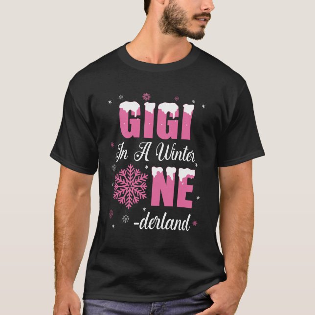 T-shirt Gigi De La Fille Anniversaire Hiver Onederland 1er (Devant)
