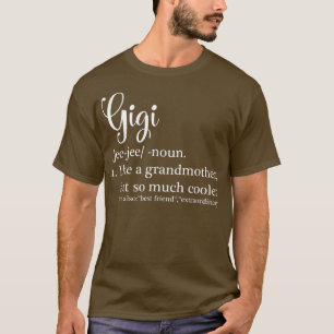 T-shirt Gigi Définition pour grand-mère ou grand-mère - Mo