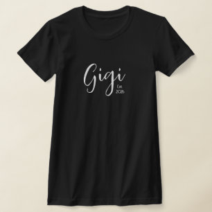 T-shirt Gigi Established écriture blanche