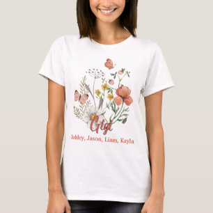 T-shirt Gigi Fleur sauvage Floral Personnalisé Personnalis