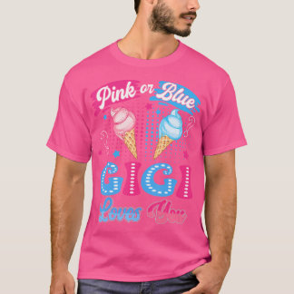 T-shirt Gigi Rose Ou Bleu Vous Aime Crème Glace Genre Reve