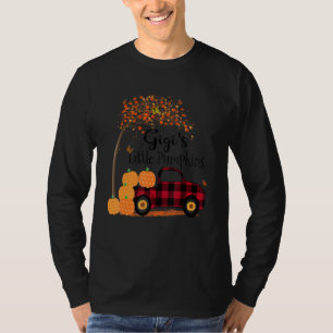 T-shirt Gigi S Petit Camion Rouge Citrouille Art Automne