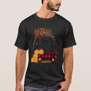 T-shirt Gigi S Petit Camion Rouge Citrouille Art Automne