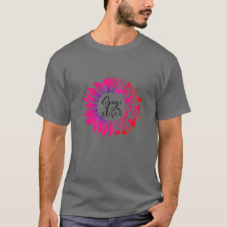T-shirt Gigilife Fleur Cœur Saint-Valentin pour Femme
