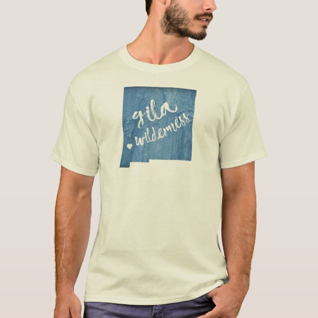 T-shirt Gila Wilderness Nouveau-Mexique Grain de bois (Devant)