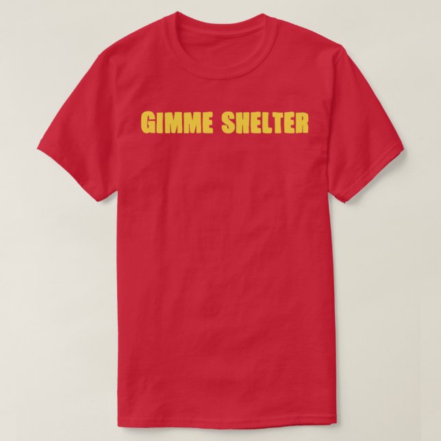 T-shirt Gimme Shelter moutarde (Design devant)