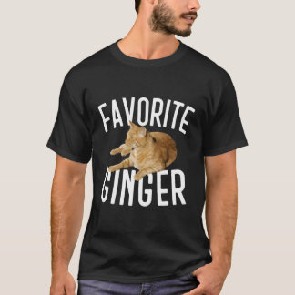 T-shirt Gingembre favori Tabby Chat Lover cadeau graphique