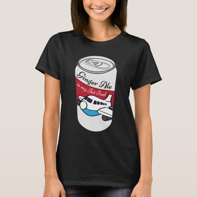 T-shirt Ginger Ale Est Mon Jet Carburant Fréquent Circulai (Devant)
