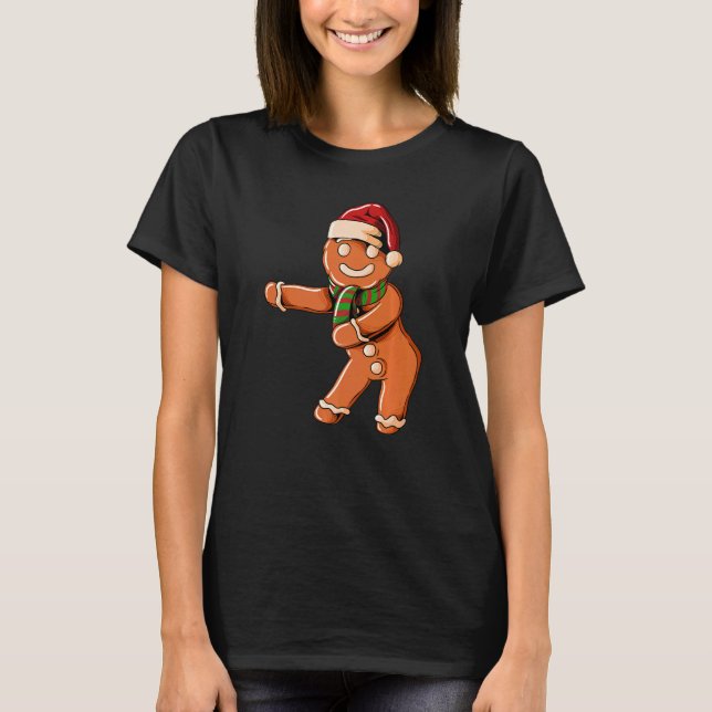 T-shirt Ginger Bread with Christmashat Floss Dance on Chri (Devant)
