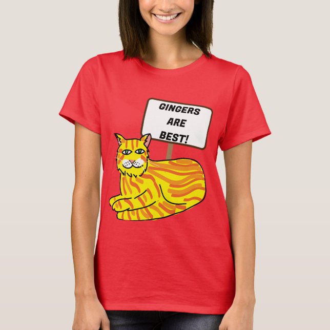 T-shirt Ginger chat rousse amusant gingembre auburn orange (Devant)
