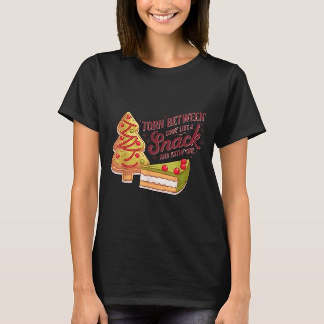 T-shirt Gingerbread Christmas Tree Cake  (Devant)