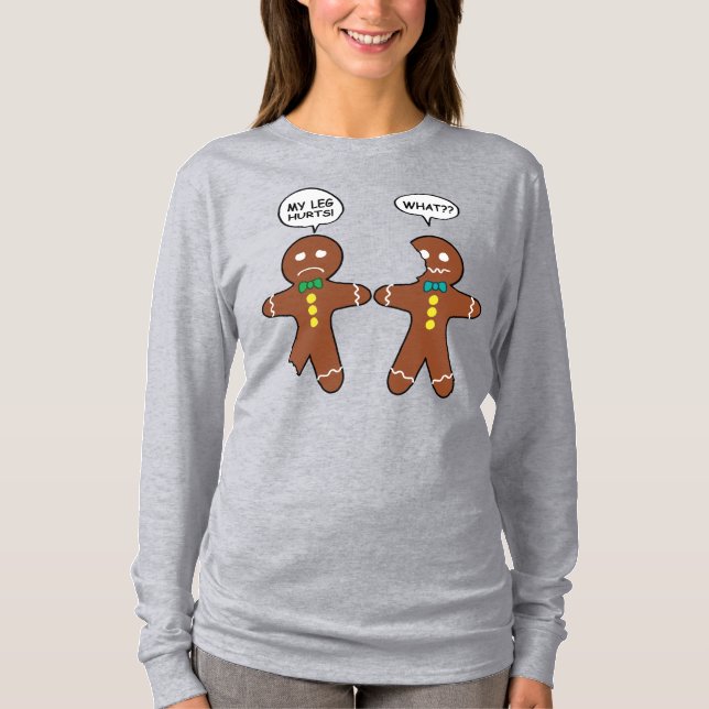 T-shirt Gingerbread Cookie Christmas Humour Cute (Devant)