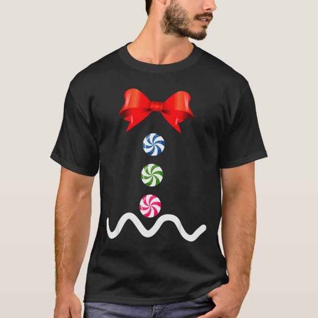 T-shirt Gingerbread Man Christmas Costume Cookie Baking  (Devant)