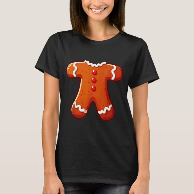 T-shirt Gingerbread Man Costume Adult Kids Men Women Cooki (Devant)