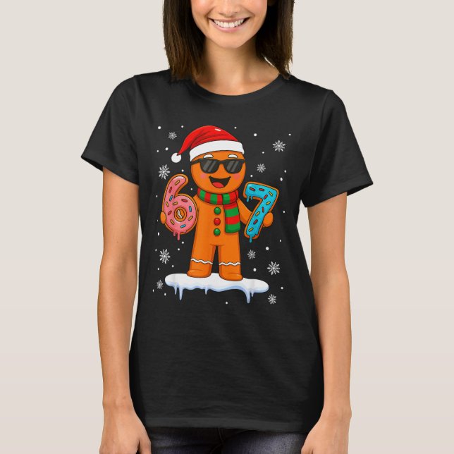 T-shirt Gingerbread Six Seven 67 Meme 6 7 Funny Christmas  (Devant)