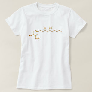 T-shirt Gingerol Molecule formule chimique