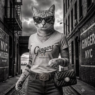 T-shirt Ginger's NYC Mouseteria Classique Femme Col en V