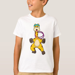 T-shirt Girafe à Fitness avec anneau à aile